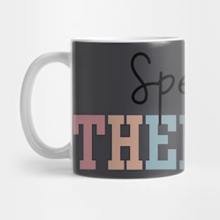 Colorful Speech Therapy Design With Black Letters Mug